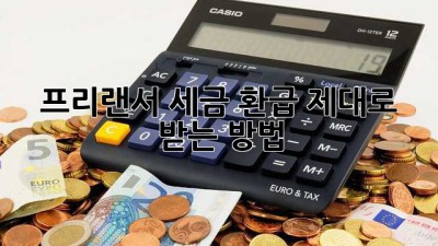 프리랜서, 세금 환급 제대로 받는 방법!